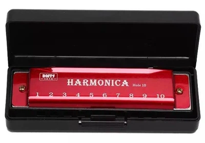 Губная гармошка диатоническая Avzhezh ABH12 C Red