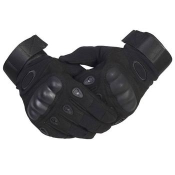 Зимові тактичні військові рукавиці з флісом Delta-Tec чорний розмір L
