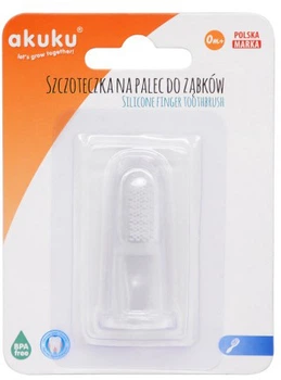 Зубна щітка-масажер Akuku силіконова (A0393) (5907644003938)