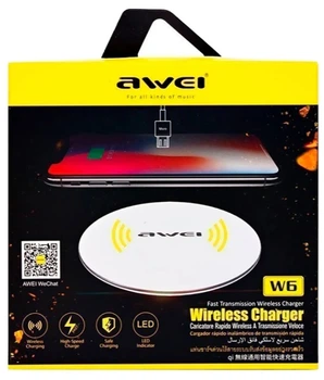 Беспроводное зарядное устройство AWEI W6 Wireless charger White