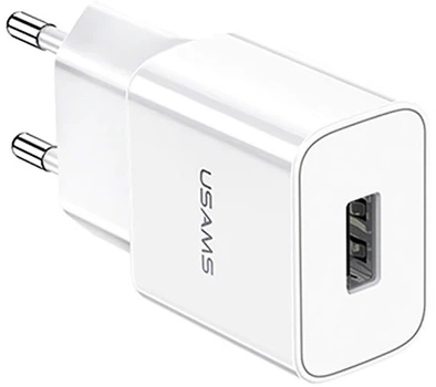 Сетевое зарядное устройство Usams US-CC060 Travel charger 1USB 2.1A White