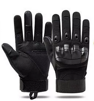 Перчатки тактические защитные с закрытыми пальцами черный сенсорные розмір L