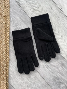 Мужские флисовые утепленные перчатки черные VanchoMade