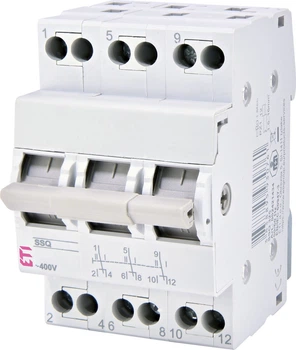 Переключатель нагрузки ETI SSQ 340 "1-0-2" 3p 40A ввод резерва сеть-генератор 2421435