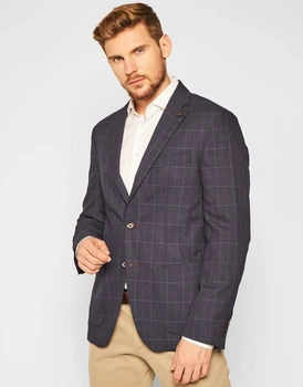 Пиджак Pierre Cardin из коллекции Voyage синего цвета в клетку - размер 46 (XS)(15109/3050/42405)