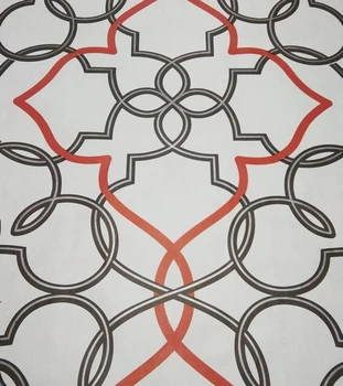 Обои на бумажной основе Шарм 133-02 Медина серо-красные(0,53х10м.)