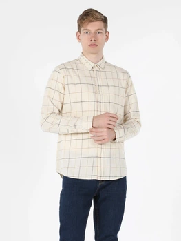 Рубашка хлопковая мужская Colin's CL1057638OFW S Off White (8683197147066)