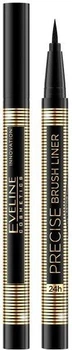Подводка для глаз ультрастойкая Eveline Cosmetics PRECISE BRUSH LINER черная 4 мл