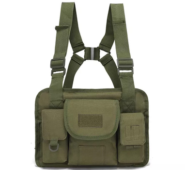 Сумка тактическая нагрудная Tactical Chest Bag D009, олива