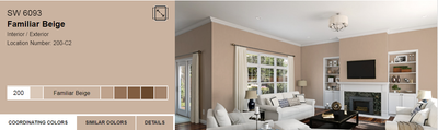 Тонована фарба DV Avalon Flat Enamel акрил-латексна глибокоматова colorpaint (SW 6093 Familiar Beige)
