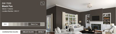 Тонована фарба DV Avalon Flat Enamel акрил-латексна глибокоматова colorpaint (SW 7020 Black Fox)