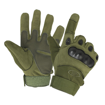 Перчатки тактические OKLAI 705 Green M мужские полнопалые военные с защитой LOZ