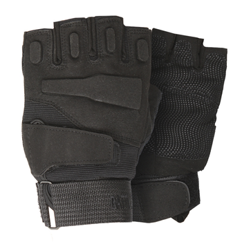 Перчатки тактические короткие Han-Wild HW72 Black XL мужские без пальцев с защитными вставками taktical LOZ