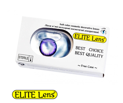 Контактные цветные линзы косметические ELITE Lens "Фиолет 2" 2 шт.