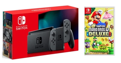 Nintendo Switch Gray - Обновлённая версия + NEW SUPER MARIO BROS