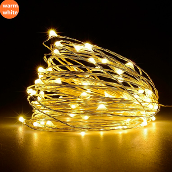 Светодиодная гирлянда Shine String проволока струна 30LED 3 метра теплый белый