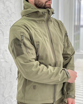 Куртка тактическая Softshell Оливковая теплая куртка для военных софтшелл 3XL