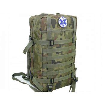 Рюкзак медицинский, военный EagleMed PM-1 WZ93 Зеленый камуфляж 30 л с системой Molle + нагрудный ремень