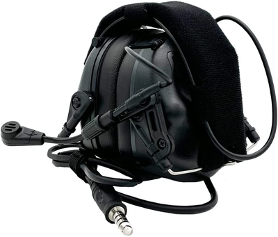 Активні навушники для стрільби з мікрофоном гарнітурою Earmor M32 Black (15021)