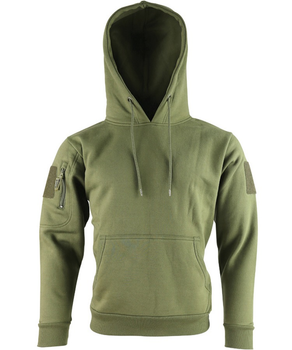 Кофта худі військова тактична KOMBAT UK чоловіча з липучками під шеврони Tactical Hoodie оливковий XL TR_kb-th-olgr-xl