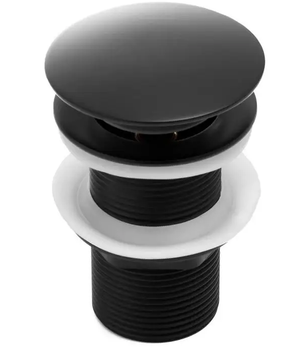 Донний клапан для раковини YOKA CLICK-CLACK BLACK без переливу