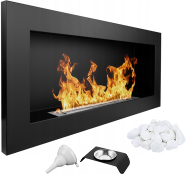 Биокамин настенный Fire Comfort 900x400x120 Черный матовый