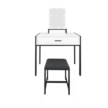 Туалетний столик + табурет AVKO ADT21 White з LED підсвічуванням