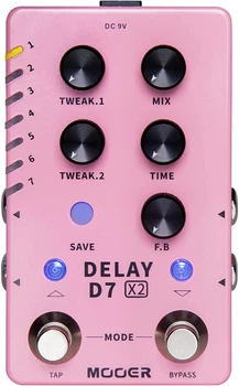 Гітарна педаль Mooer Groove D7 X2 Delay