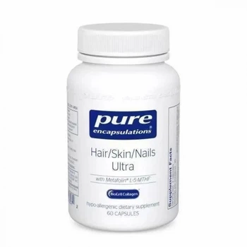 Вітаміні для волосся, шкіри та нігтів, Hair Skin Nails Ultra, Pure Encapsulations, 60 капсул (PE-01357)