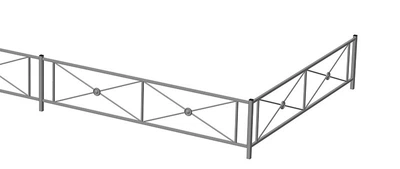 Ограждение газонное ОГ-2 2000х30х400мм Kompred OL303