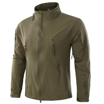 Легка тактична літня куртка вітровка (мілітарі) з капюшоном Eagle Thin JA-01-1 Green XXL