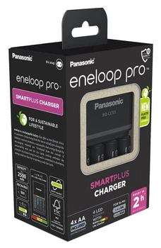 Зарядное устройство Panasonic BQ-CC55E Smart-Quick Charger + Eneloop Pro 4AA 2500 mAh NI-MH