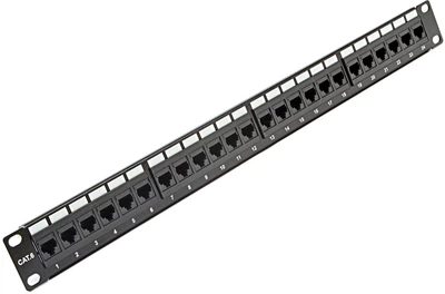 Патч-панель EPNew 19" 1U 24xRJ-45 UTP кат. 6 без організатора (6PLH-240BK)