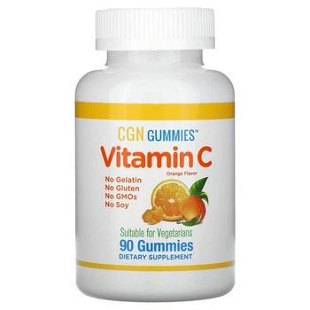 Витамин C для детей California Gold Nutrition Vitamin C натуральный апельсиновый вкус 90 жевательных таблеток