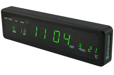 Настінний електронний годинник LED Digital Clock Yixing CX 808 Green