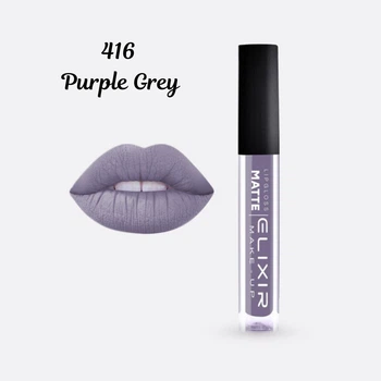 Жидкая матовая помада Elixir Liquid Lip Matte тон 416 Purple Grey (5206929335079)