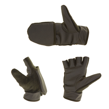 Тактические перчатки варежки зимние без пальцев зсу khaki GTAC