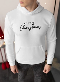 Чоловічий утеплений худі "Merry Christmas" розмір S