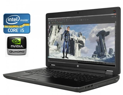Раб. станция HP ZBook 17 G2 / 17.3" TN / Core i5-4310M (2(4) ядра по 2.7-3.4GHz) / 8GB DDR3 / 240GB SSD + 1ТB HDD / Quadro K1100M, 2GB GDDR5/ WebCam / Wim 10 Pro б/у