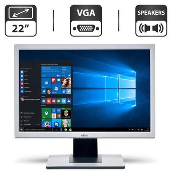 Монитор Б-класс Fujitsu B22w-5 / 22" (1680x1050) TN / DVI, VGA, Audio / VESA 100x100 / Встроенные динамики 2x 1.0W б/у