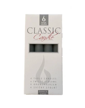 Набір свічок 4шт Bartek Candles 21*170мм сірі