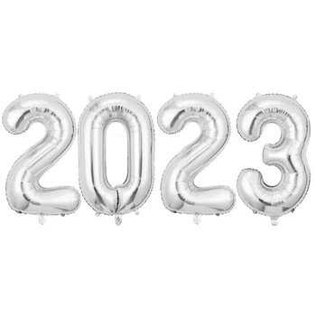 Новорічні Надувні Цифри 2023 Срібло
