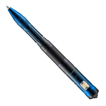 Тактическая ручка Fenix с фонариком синяя T6-Blue