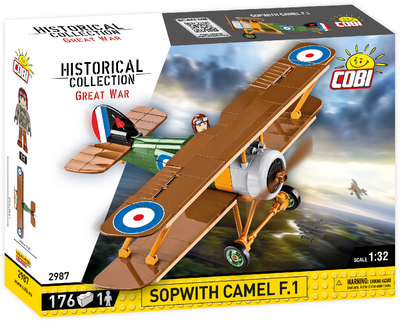 Klocki konstrukcyjne Cobi I Wojna Światowa Samolot Sopwith Camel F1 176 elementów (2987)