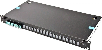 Оптическая панель Corning 6xLC Duplex адаптера, MM (OM3) 1U Черная (LAN1-12AD-PGTL-B)