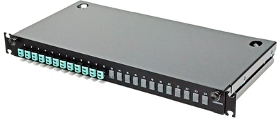 Оптическая панель Corning 12xLC Duplex адаптера, MM (OM3) 1U Черная (LAN1-24AD-PGTL-B)