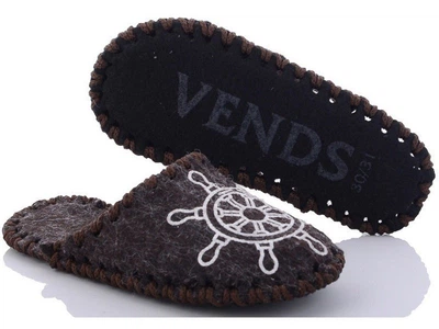Детские фетровые тапочки VENDS 013 коричневый 34-35р 21,5см