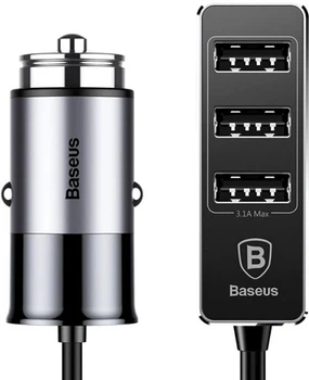Автомобильное зарядное устройство Baseus Enjoy Together Four Interfaces 5.5A 4 USB Black