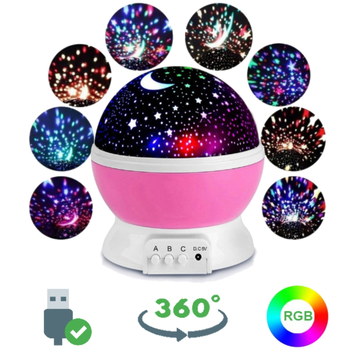 Проектор звездное небо ночник Star Master Dream TOPA круглый вращающийся Розовый