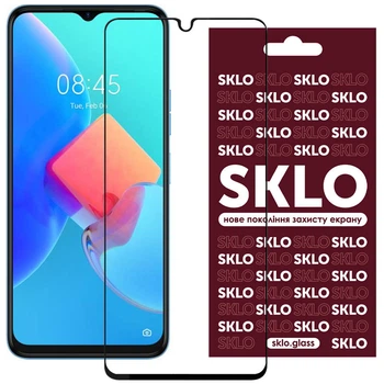 Стекло защитное SKLO.glass 3D для TECNO Spark 8C / Spark Go 2022 (KG5m) Черный